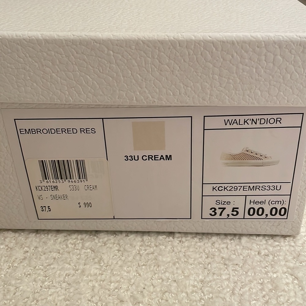 Christian Dior Walk’N’Dior low top embroidered sneakers (size 37.5/7.5) - Picture 8 of 10